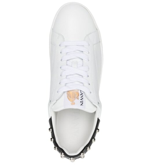 Lanvin Women's DDB0 White Leather Sneakers with Studs Size 36-40 - Picture 4 of 15